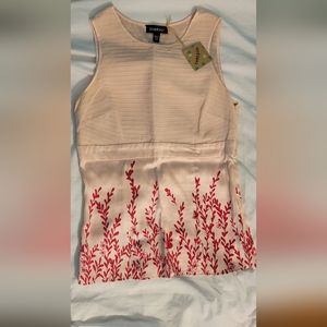 bebe pink silk sleeveless top